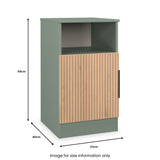 Jago Slatted Effect Open Bedside Table