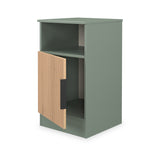 Jago-slatted-effect-open-bedside-green from Roseland Furniture