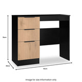 Jago-slatted-effect-kneehole-desk-black from Roseland Furniture