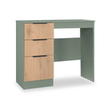 Jago-slatted-effect-kneehole-desk-green from Roseland Furniture