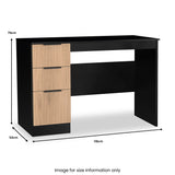 Jago-slatted-effect-desk-black from Roseland Furniture