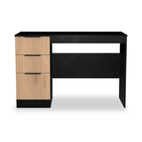 Jago-slatted-effect-desk-black from Roseland Furniture