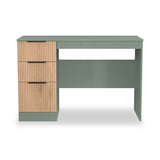 Jago-slatted-effect-desk-green from Roseland Furniture