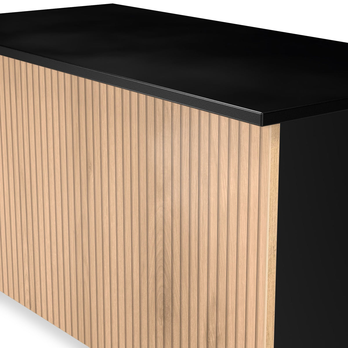 Jago-slatted-effect-blanket-box-black from Roseland Furniture