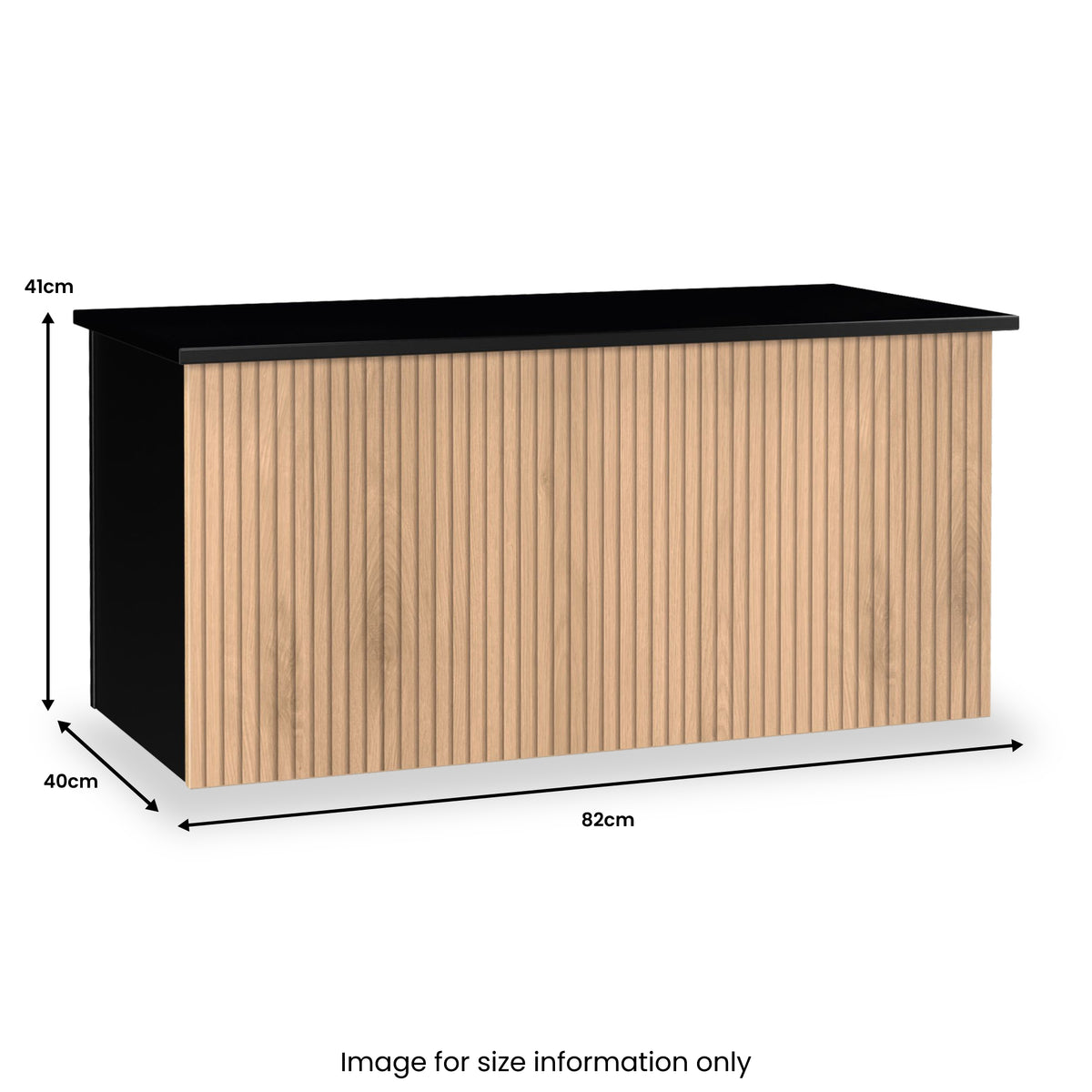 Jago-slatted-effect-blanket-box-black from Roseland Furniture