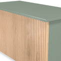 Jago-slatted-effect-blanket-box-green from Roseland Furniture