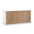 Jago-slatted-effect-blanket-box-white from Roseland Furniture