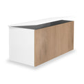 Jago-slatted-effect-blanket-box-white from Roseland Furniture