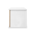 Jago-slatted-effect-blanket-box-white from Roseland Furniture