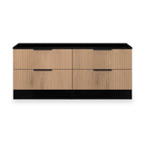 Jago-slatted-effect-4-drawer-bed-box-black from Roseland Furniture