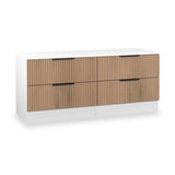 Jago-slatted-effect-4-drawer-bed-box-white from Roseland Furniture