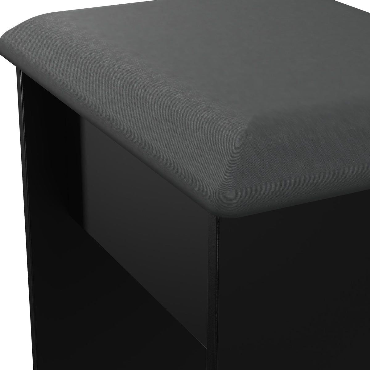 Jago-slatted-effect-stool-black from Roseland Furniture