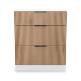 Jago-slatted-effect-3-drawer-deep-chest-white from Roseland Furniture