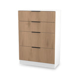 Jago-slatted-effect-4-drawer-deep-chest from Roseland Furniture