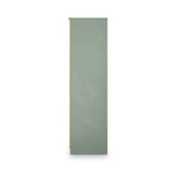 Jago-slatted-effect-2-door-mirrored-wardrobe-green from Roseland Furniture