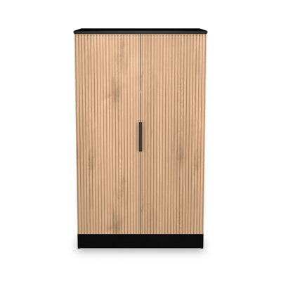 Jago Slatted Effect 2 Door Midi Wardrobe