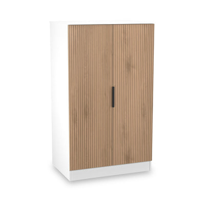 Jago Slatted Effect 2 Door Midi Wardrobe