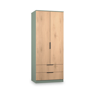 Jago Slatted Effect 2 Door 2 Drawer Wardrobe