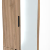 Jago-slatted-effect-2door-2dr-mirror-wardrobe-white from Roseland Furniture