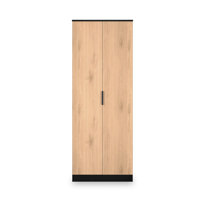 Jago Slatted Effect Tall 2 Door Wardrobe