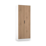 Jago-slatted-effect-tall-2-door-wardrobe-white from Roseland Furniture