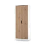 Jago-slatted-effect-tall-2-door-wardrobe-white from Roseland Furniture