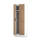 Jago-slatted-effect-tall-2-door-wardrobe-white from Roseland Furniture