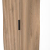 Jago-slatted-effect-tall-2-door-wardrobe-white from Roseland Furniture