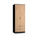 Jago-tall-2-door-2-drawer-wardrobe-black from Roseland Furniture