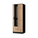 Jago-tall-2-door-2-drawer-wardrobe-black from Roseland Furniture