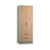 Jago-tall-2-door-2-drawer-wardrobe-green from Roseland Furniture