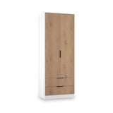 Jago-tall-2-door-2-drawer-wardrobe-white from Roseland Furniture