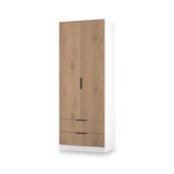 Jago-tall-2-door-2-drawer-wardrobe-white from Roseland Furniture