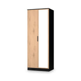 Jago-tall-2-door-mirrored-wardrobe-black from Roseland Furniture