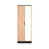 Jago-tall-2-door-mirrored-wardrobe-black from Roseland Furniture