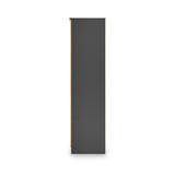 Jago-tall-2-door-mirrored-wardrobe-black from Roseland Furniture