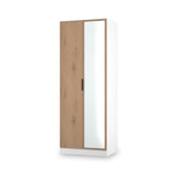 Jago-tall-2-door-mirrored-wardrobe-white from Roseland Furniture