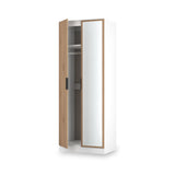 Jago-tall-2-door-mirrored-wardrobe-white from Roseland Furniture