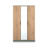 Jago-tall-3-door-mirrored-wardrobe-green from Roseland Furniture