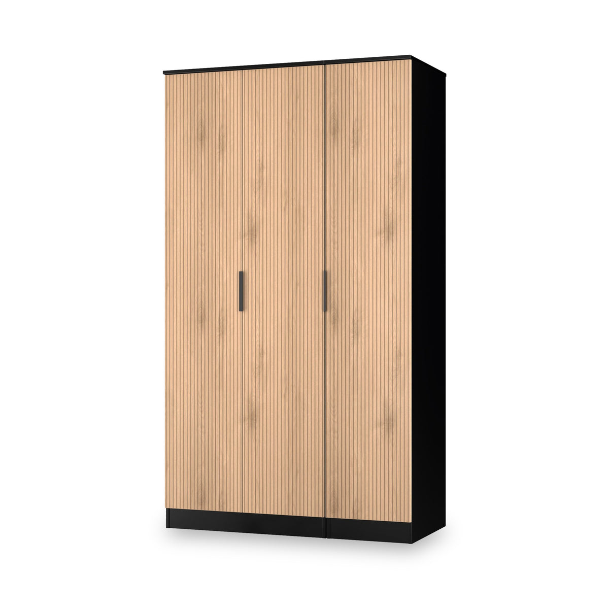 Jago-tall-3-door-wardrobe-black from Roseland Furniture