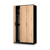 Jago-tall-3-door-wardrobe-black from Roseland Furniture