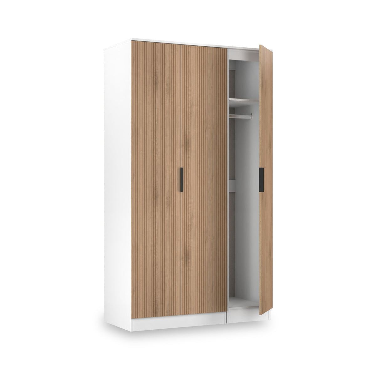 Jago-tall-3-door-wardrobe-white from Roseland Furniture