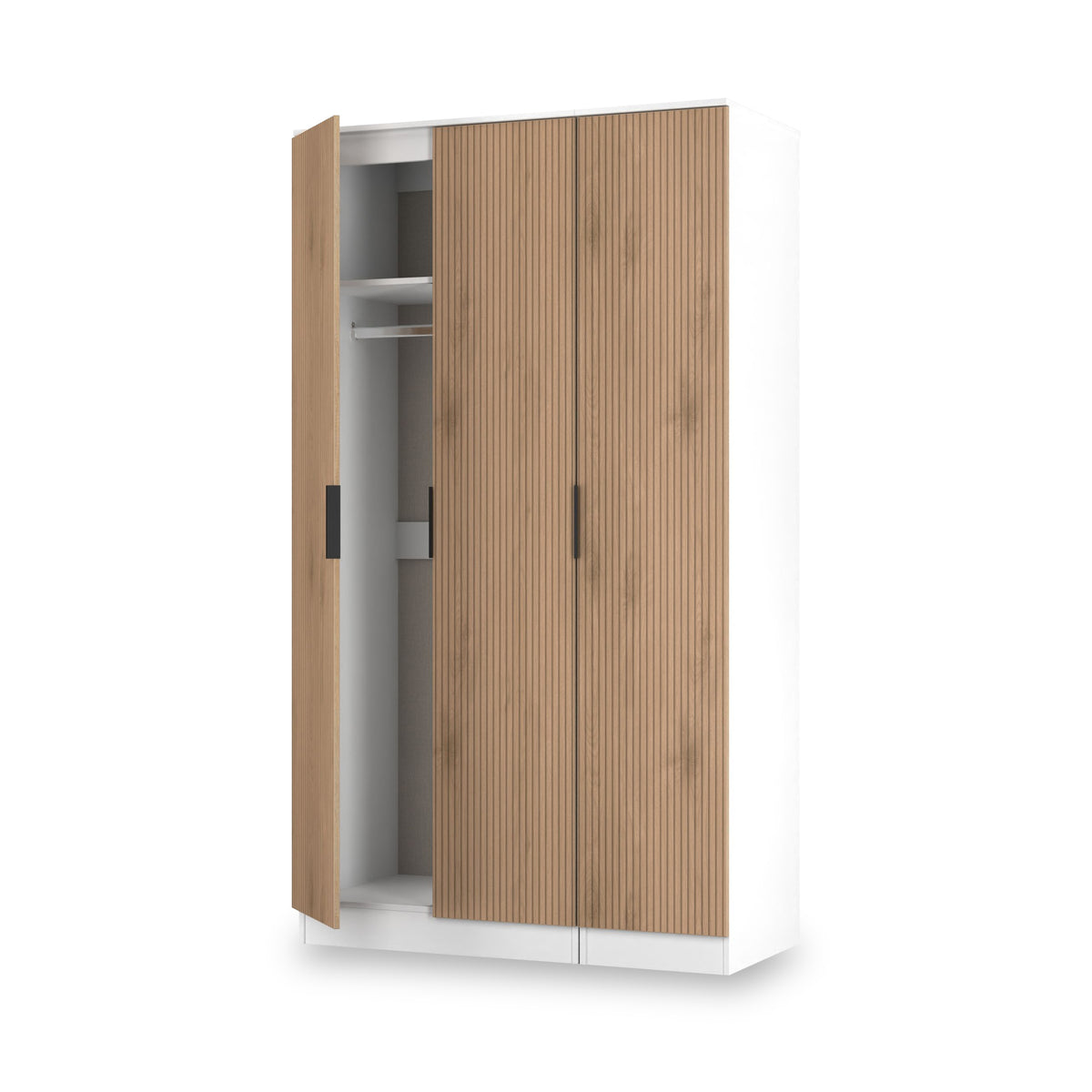 Jago-tall-3-door-wardrobe-white from Roseland Furniture