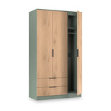 Jago-tall-3-door-2-drawer-wardrobe-green from Roseland Furniture