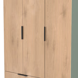 Jago-tall-3-door-2-drawer-wardrobe-green from Roseland Furniture