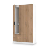 Jago-tall-3-door-2-drawer-wardrobe-white from Roseland Furniture