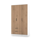 Jago-tall-3-door-2-drawer-wardrobe-white from Roseland Furniture