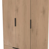 Jago-tall-3-door-2-drawer-wardrobe-white from Roseland Furniture