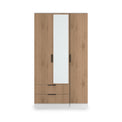 Jago-tall-3-door-2-drawer-mirror-wardrobe-white from Roseland Furniture