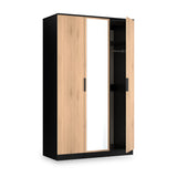 Jago-tall-3-door-mirrored-wardrobe-black from Roseland Furniture